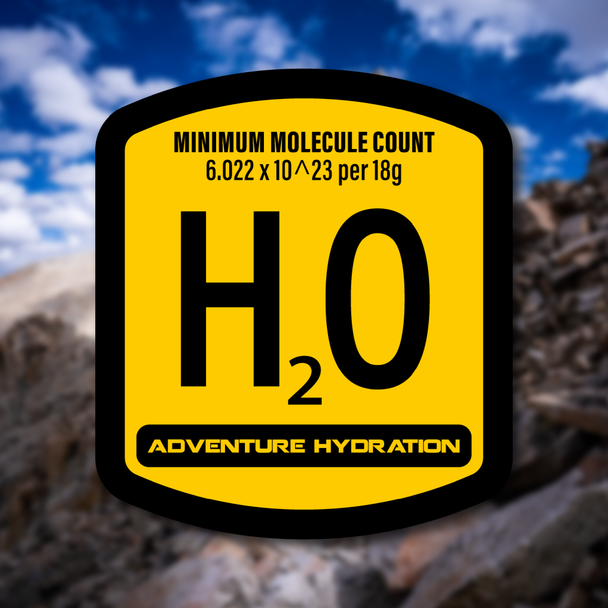 H2O Sticker – Adventure Hydration